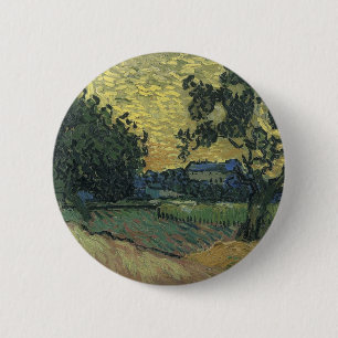 Van Gogh Landscape at Twilight 6 Cm Round Badge