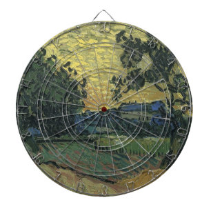 Van Gogh Landscape at Twilight Dartboard