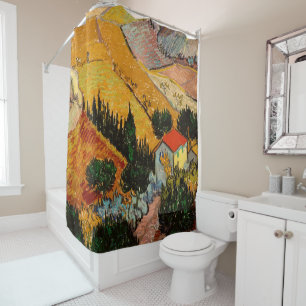 Van Gogh - Landscape House Ploughman Shower Curtain
