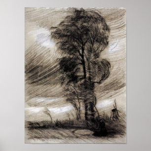 Van Gogh - Landscape in Stormy Weather Poster