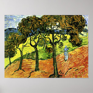 Van Gogh - Landscape with Trees and Figures Poster