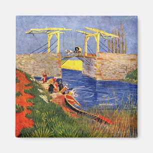 Van Gogh Langlois Bridge, Arles, Vintage Fine Art Magnet