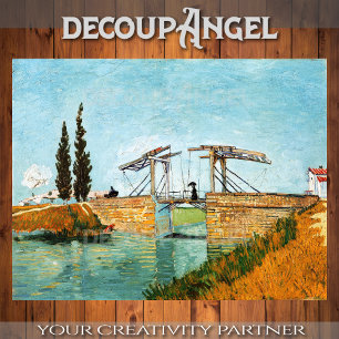 Van Gogh- Langlois Bridge at Arles Decoupage Tissue Paper