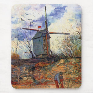 Van Gogh - Le Moulin De La Galette Windmill Mouse Pad