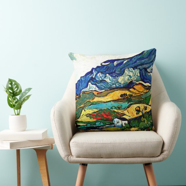 Van Gogh - Les Alpilles Mountain Landscape Cushion (Chair)