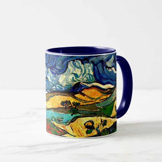 Van Gogh - Les Alpilles Mountain Landscape Mug (Front Right)