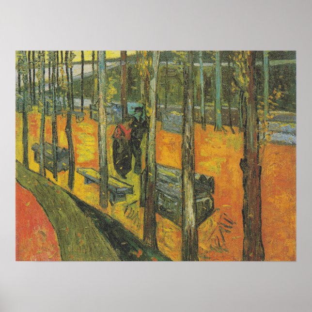 Van Gogh Les Alyscamps, avenue in Arles Poster (Front)
