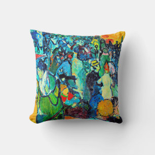 Van Gogh - Les Arenes, famous painting Cushion