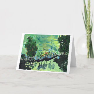 Van Gogh-like landscape note card