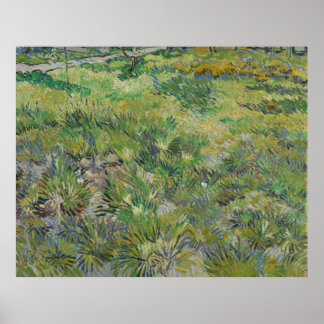 Van Gogh, Long Grass with Butterflies Poster