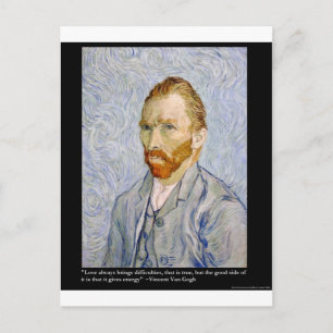Van Gogh "Love/Energy" &Quote Tee Gift Collectable Postcard