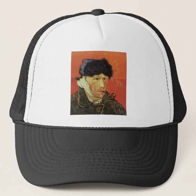 Van Gogh - Man With Pipe Trucker Hat (Front)