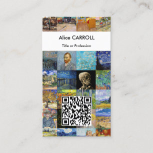 Van Gogh - Masterpieces Mosaic Patchwork - QR Code Business Card