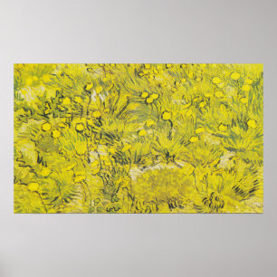Van Gogh Meadow - Bright Yellow Wildflowers Poster