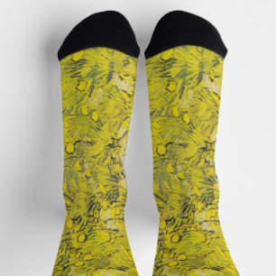 Van Gogh Meadow - Bright Yellow Wildflowers Socks