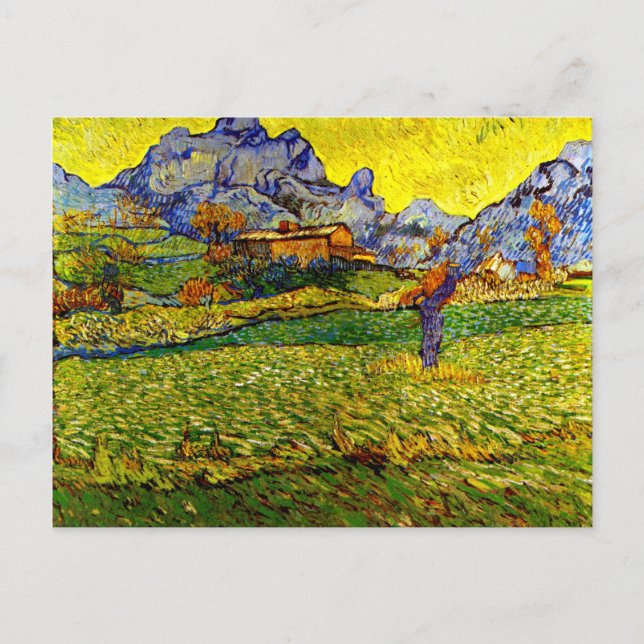 Van Gogh - Meadow in the Mountains Postcard (Front)