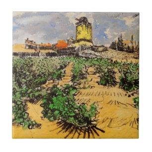 Van Gogh Mill of Alphonse Daudet at Fontevielle Ceramic Tile