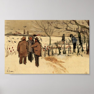Van Gogh - Miners in the Snow Winter Poster