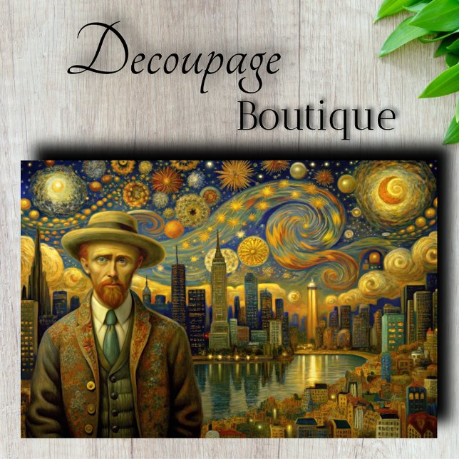 Van Gogh Modern City Decoupage Tissue Paper (Van Gogh Modern City Decoupage Tissue Paper)