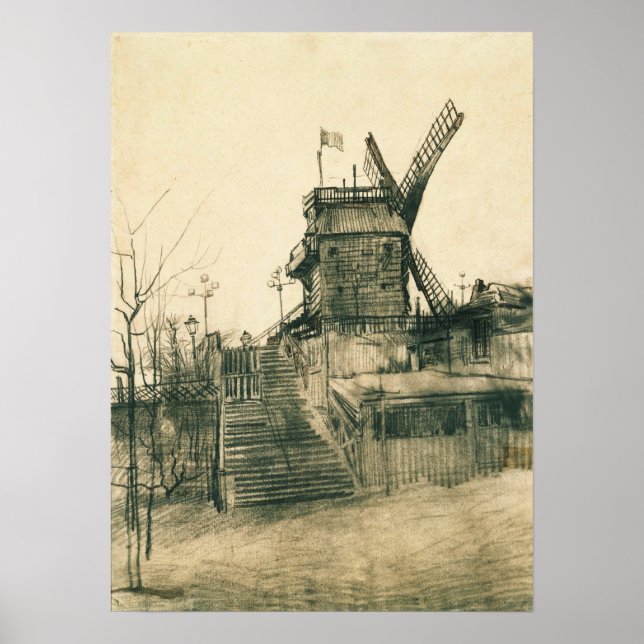 Van Gogh - Moulin De La Galette Poster (Front)