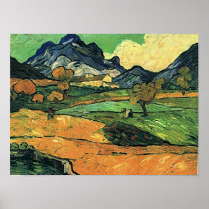 Van Gogh - Mount Gaussier, famous painting, Poster