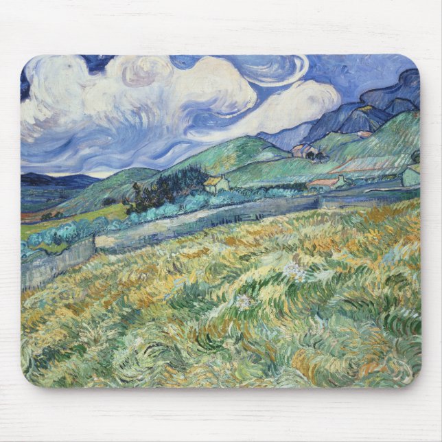 Van Gogh Mountainous Landscape Mouse Pad (Front)