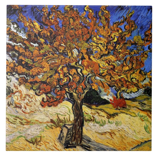 Van Gogh - Mulberry Tree Ceramic Tile (Front)