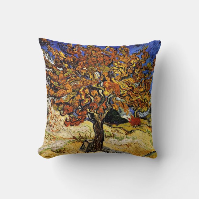 Van Gogh - Mulberry Tree, fine art painting Cushion (Front)