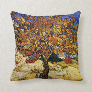 Van Gogh - Mulberry Tree, fine art painting Cushion