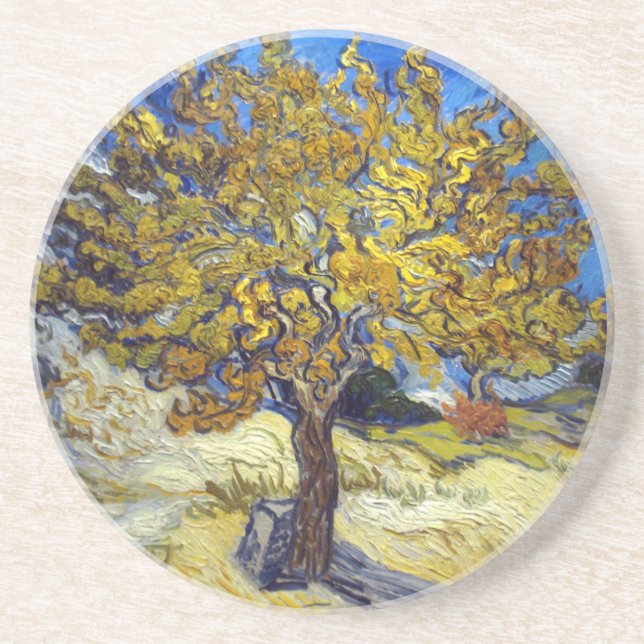Van Gogh Mulberry Tree Masterpiece Art Coaster (Front)