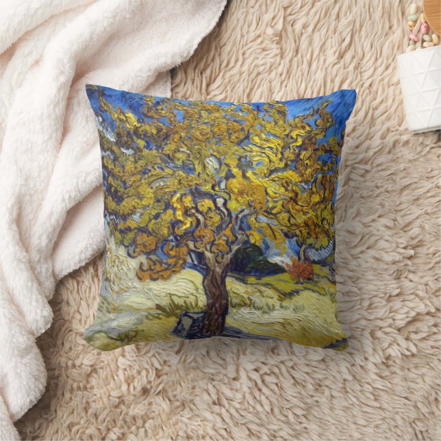 Van Gogh Mulberry Tree Masterpiece Art Cushion (Blanket)