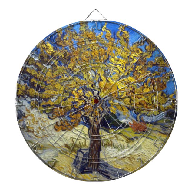 Van Gogh Mulberry Tree Masterpiece Art Dartboard (Front)