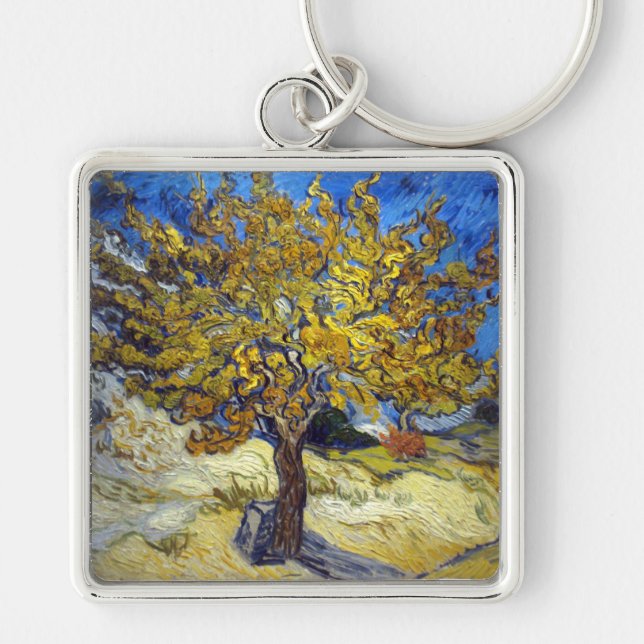 Van Gogh Mulberry Tree Masterpiece Art Key Ring (Front)