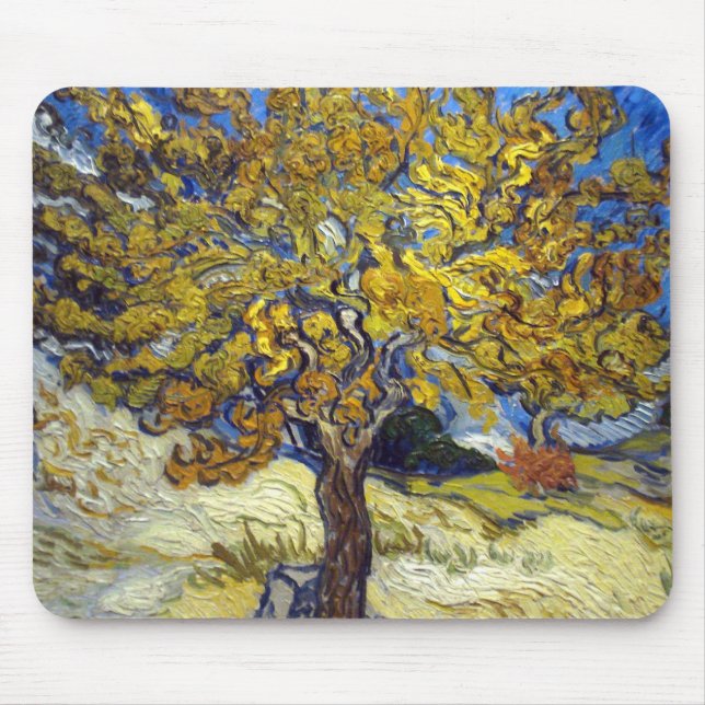 Van Gogh Mulberry Tree Masterpiece Art Mouse Pad (Front)