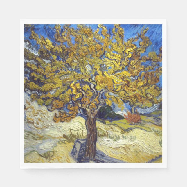 Van Gogh Mulberry Tree Masterpiece Art Napkin (Front)