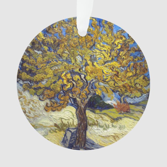Van Gogh Mulberry Tree Masterpiece Art Ornament (Front)