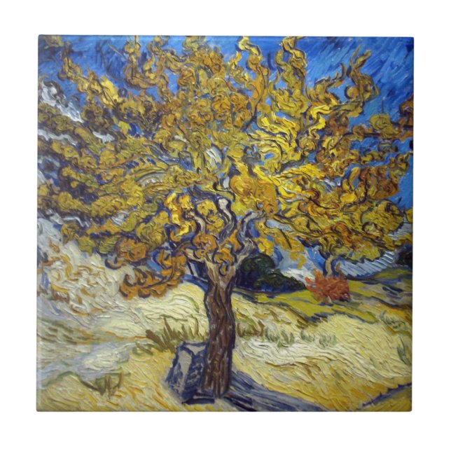 Van Gogh Mulberry Tree Masterpiece Art Tile (Front)