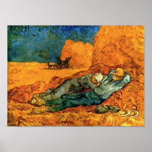 VAN GOGH - NOON REST FROM WORK (AFTER MILLET) POSTER