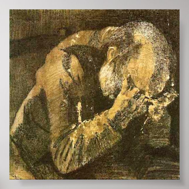 Van Gogh Old Man with Head in Hands (F998) Poster (Front)