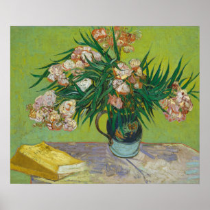 Van Gogh Oleanders Floral Painting Poster