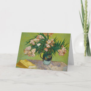 Van Gogh Oleanders Pink Floral Still Life Art Card