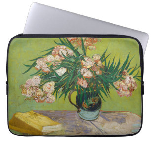 Van Gogh Oleanders Pink Floral Still Life Art Laptop Sleeve