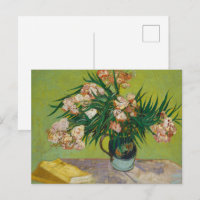 Van Gogh Oleanders Pink Floral Still Life Art
