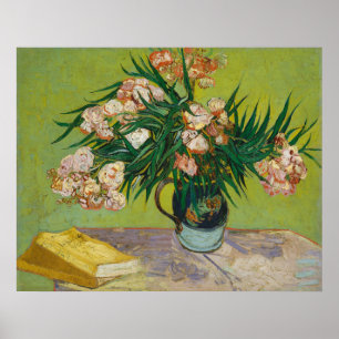 Van Gogh Oleanders Pink Floral Still Life Art Poster