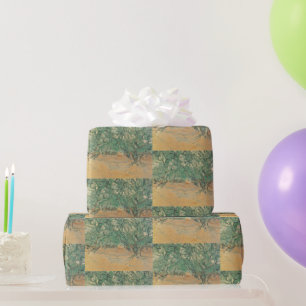 Van Gogh Olive Grove - Sage Green Nature Art Wrapping Paper