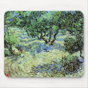 Van Gogh Olive Grove, Vintage Trees Fine Art Mouse Pad