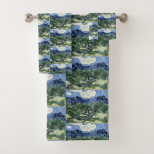Van Gogh Olive Trees - Blue Mountain Art Bath Towel Set