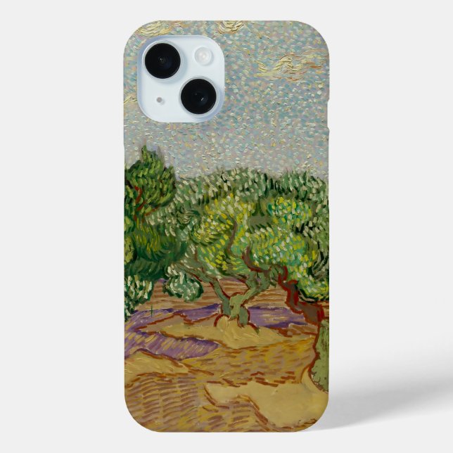 Van Gogh "Olive Trees" Cell Case (Back)
