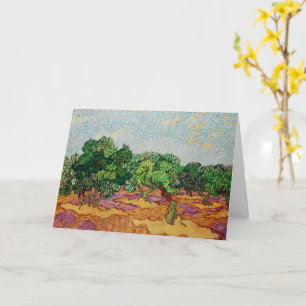 Van Gogh - Olive Trees, famous painting, Card