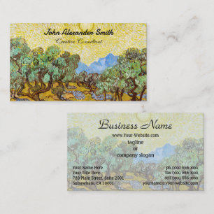 Van Gogh Olive Trees - Golden Sun & Sky Art Business Card